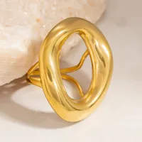 Elegant Modern Style Classic Style Circle 304 Stainless Steel Women's Open Rings main image 1