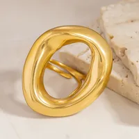 Elegant Modern Style Classic Style Circle 304 Stainless Steel Women's Open Rings main image 5