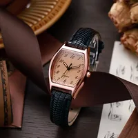 Retro Solid Color Buckle Quartz main image 2