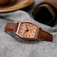 Retro Solid Color Buckle Quartz main image 3