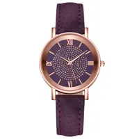 Casual Vintage Style Solid Color Buckle Quartz sku image 3