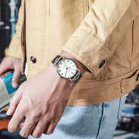 Casual Commute Solid Color Single Folding Buckle Quartz main image 5