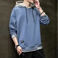 Hooded Sweater Men's Ins Fashionable Fake Two Pieces Teen's Top Spring And Autumn Hong Kong Style Thin Early Autumn Clothing Coat sku image 16