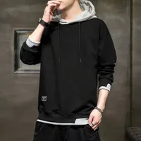 Hooded Sweater Men's Ins Fashionable Fake Two Pieces Teen's Top Spring And Autumn Hong Kong Style Thin Early Autumn Clothing Coat main image 6