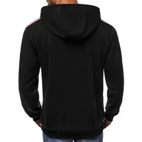 Men's New Casual Fashion Pullover Hooded Sweater Fashion Line Stitching main image 2