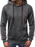 Men's New Casual Fashion Pullover Hooded Sweater Fashion Line Stitching sku image 11