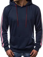 Men's New Casual Fashion Pullover Hooded Sweater Fashion Line Stitching sku image 9