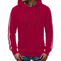 Men's New Casual Fashion Pullover Hooded Sweater Fashion Line Stitching sku image 18