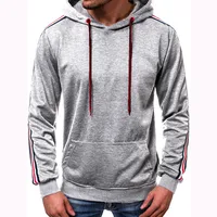 Men's New Casual Fashion Pullover Hooded Sweater Fashion Line Stitching sku image 23