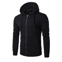 Foreign Trade Cardigan Sweater Solid Color Hoodie Fleece Top Autumn And Winter Men's And Women's Loose Sports Zip-up Shirt 15 Colors main image 1
