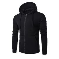 Foreign Trade Cardigan Sweater Solid Color Hoodie Fleece Top Autumn And Winter Men's And Women's Loose Sports Zip-up Shirt 15 Colors main image 2