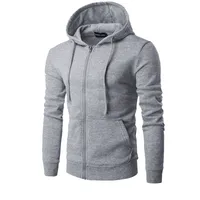 Foreign Trade Cardigan Sweater Solid Color Hoodie Fleece Top Autumn And Winter Men's And Women's Loose Sports Zip-up Shirt 15 Colors main image 4