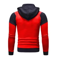2020 New Amazon Men's Special Multicolor Double Layer Zipper Hooded Cardigan Slim-Fitting Sweater main image 5