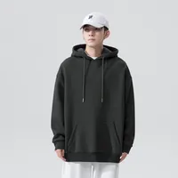 Solid Color Hooded Sweater Men's 2022 Spring And Autumn New Double-Layer Hat Pullover Top Korean Fashion Loose Versatile Coat sku image 7