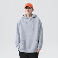 Solid Color Hooded Sweater Men's 2022 Spring And Autumn New Double-Layer Hat Pullover Top Korean Fashion Loose Versatile Coat sku image 24