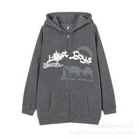 2022 Amazon Desert Team Of Camels Zipper Sweater Casual American Hoodie Trendy Loose Sweater Cardigan main image 3