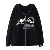 2022 Amazon Desert Team Of Camels Zipper Sweater Casual American Hoodie Trendy Loose Sweater Cardigan main image 4