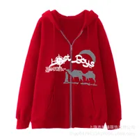 2022 Amazon Desert Team Of Camels Zipper Sweater Casual American Hoodie Trendy Loose Sweater Cardigan main image 5