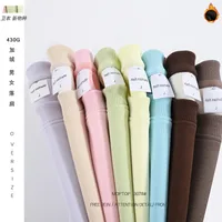 430G Winter Fleece-Lined Thick Style Round Neck Soft Nuo Sweater Unisex Japanese Heavy Loose Off Shoulder Solid Color Hoodie main image 3