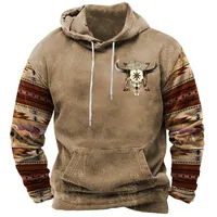 Men's Retro 3D Print Hooded Sweatshirt - Casual Streetwear Pullover, Urban Fashion Essentials For Sports & Street Stylew Casual Retro 3D Print Men's Hooded Sweatshirt - Trendy Streetwear Sportswear For Urban Fashionl Hoodie With 3D Print, Men's Streetwear Sportswear For Urban Fashion And European - American Style main image 2