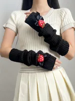 Women's Cute Sweet Fruit Strawberry Bow Knot Gloves Arm Sleeves main image 3