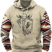Men's 3D Print Hooded Sweatshirt With Adjustable Drawstring And Front Pockets - Trending Streetwear Essential main image 2