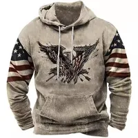 Men's 3D Print Hooded Sweatshirt With Adjustable Drawstring And Front Pockets - Trending Streetwear Essential main image 4