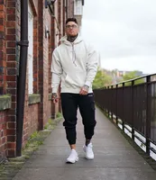 Men's Muscle Fit Athletic Hoodie Autumn Casual Oversized Gym Training Pullover Streetwear Trendy main image 2