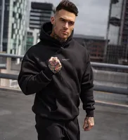 Men's Muscle Fit Athletic Hoodie Autumn Casual Oversized Gym Training Pullover Streetwear Trendy main image 3