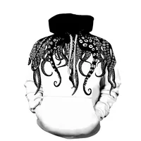 Unisex 3D Digital Print Octopus Casual Baseball Hoodie - Loose Fit Spring Autumn Pullover With HoodUnisex Octopus 3D Digital Print Hoodie - Casual Couple's Loose Fit Baseball Jacket For Spring/Autumn3D Digital Octopus Print Unisex Hoodie Casual Loose Fit Couples Spring/Fall Baseball Jacket Stylish Streetwear main image 1