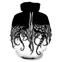 Unisex 3D Digital Print Octopus Casual Baseball Hoodie - Loose Fit Spring Autumn Pullover With HoodUnisex Octopus 3D Digital Print Hoodie - Casual Couple's Loose Fit Baseball Jacket For Spring/Autumn3D Digital Octopus Print Unisex Hoodie Casual Loose Fit Couples Spring/Fall Baseball Jacket Stylish Streetwear main image 3