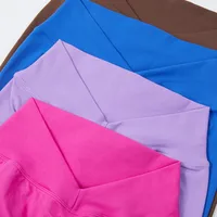 Casual Elegant Simple Style Solid Color Nylon Spandex Collarless Active Bottoms Leggings main image 2