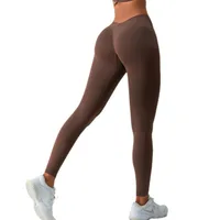 Casual Elegant Simple Style Solid Color Nylon Spandex Collarless Active Bottoms Leggings main image 1