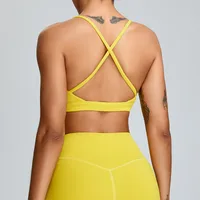 Sports Solid Color Nylon Spandex Strap Sports Bra sku image 8