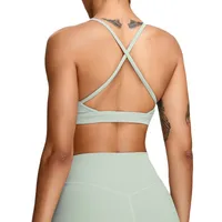 Sports Solid Color Nylon Spandex Strap Sports Bra main image 2