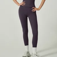 Casual Elegant Simple Style Solid Color Chemical Fiber Blending Nylon Spandex Round Neck Tracksuit Leggings main image 2