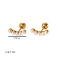 1 Pair Vacation Simple Style Flower Inlay 304 Stainless Steel Zircon Ear Studs sku image 10