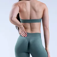 Casual Lady Solid Color Nylon Halter Neck Sports Bra Vest main image 5