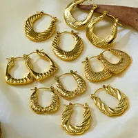 1 Pair 6 Pairs Elegant Irregular Asymmetrical 304 Stainless Steel 18K Gold Plated Earrings main image 1