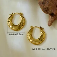 1 Pair 6 Pairs Elegant Irregular Asymmetrical 304 Stainless Steel 18K Gold Plated Earrings sku image 1