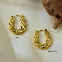 1 Pair 6 Pairs Elegant Irregular Asymmetrical 304 Stainless Steel 18K Gold Plated Earrings main image 3