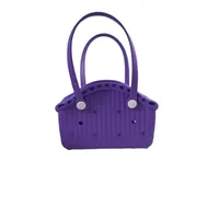 Women's Medium EVA Solid Color Vintage Style Classic Style Square Open Tote Bag sku image 7