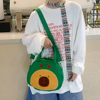 Women's Medium Plush Cartoon Cute Sewing Thread Round Zipper Crossbody Bag main image 3