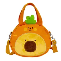 Women's Medium Plush Cartoon Cute Sewing Thread Round Zipper Crossbody Bag sku image 3