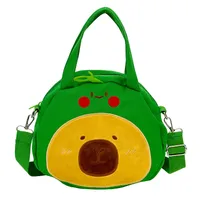 Women's Medium Plush Cartoon Cute Sewing Thread Round Zipper Crossbody Bag sku image 4