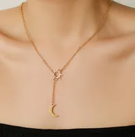 Simple Style Classic Style Sun Moon Stainless Steel Women's Long Necklace main image 1