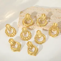 1 Pair Elegant Simple Style Artistic Geometric 304 Stainless Steel 18K Gold Plated Ear Studs main image 1