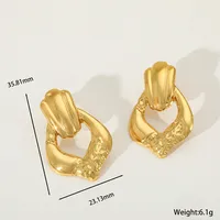 1 Pair Elegant Simple Style Artistic Geometric 304 Stainless Steel 18K Gold Plated Ear Studs sku image 3