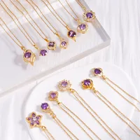Glam Simple Style Geometric Heart Shape 304 Stainless Steel Copper Women's Pendant Necklace main image 3