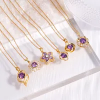 Glam Simple Style Geometric Heart Shape 304 Stainless Steel Copper Women's Pendant Necklace main image 1